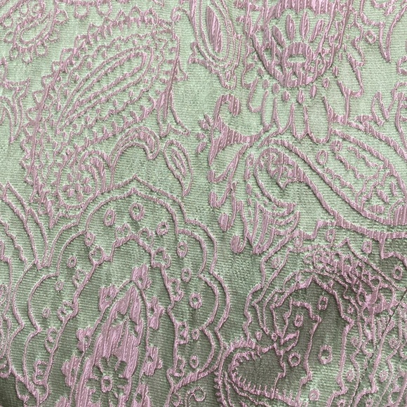 Vtg USA Made 75% Silk Paisley Jacquard Trench Coat - Picture 4 of 12